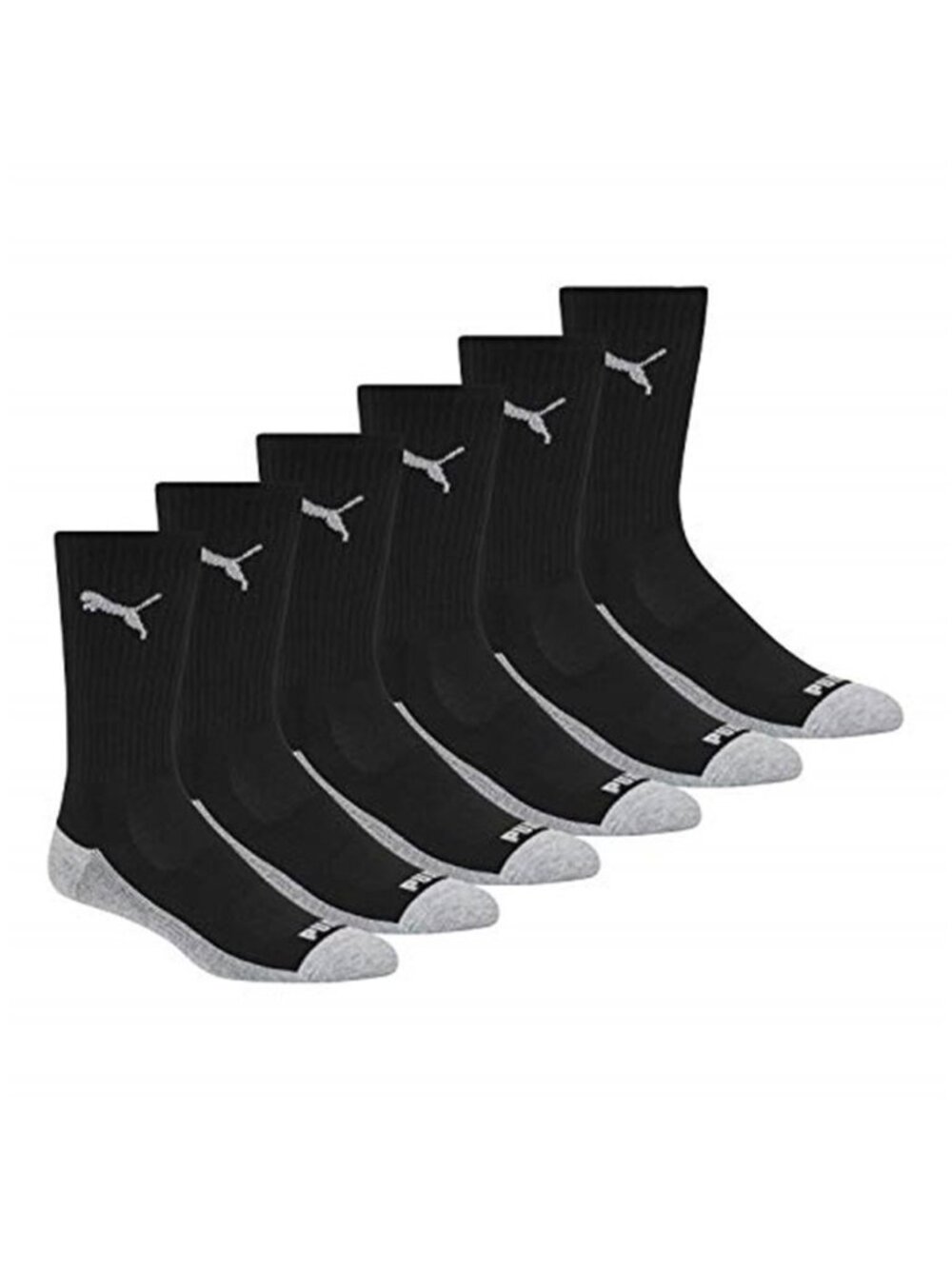 Mens Crew Socks Cushioned Athletic Sports Performance Comfort 6 Pack